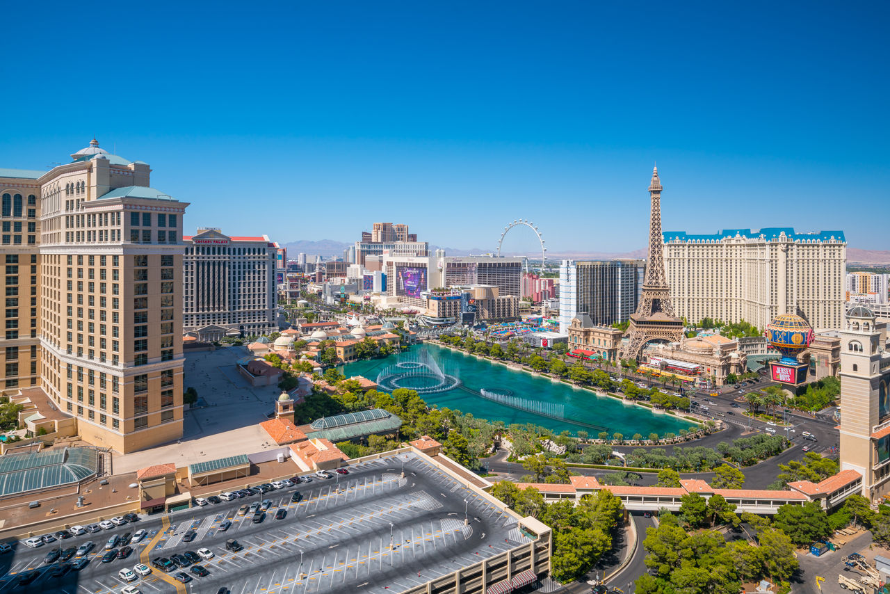 Image of the world famous Vegas Strip in Las Vegas, Nevada